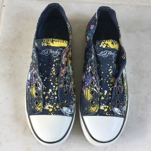 Ed Hardy Slip-on Graphic Sneakers